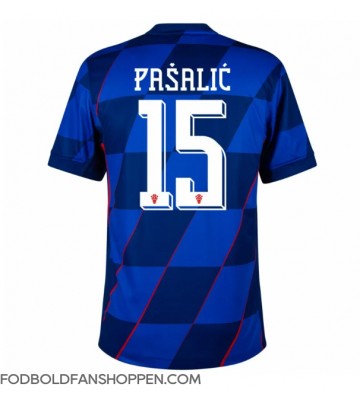 Kroatien Mario Pasalic #15 Udebanetrøje EM 2024 Kortærmet